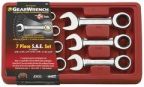 Gear Wrench 7 Pc. Stubby Combination Ratcheting Wrench Set
