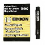 Dixon Lumber Crayon, Permanent, Carbon Black, 12-Count (49400)