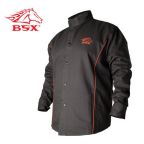 Revco B9C Bsx Black Fr Welding Jacket, Black Stallion
