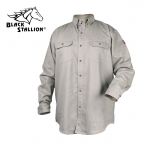 Revco Wf2110-St Truguard 200 Flame-Resistant Cotton Work Shirt, Black Stallion