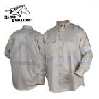 Revco Wf2112-St Truguard&trade; 200 Hi-Vis Flame-Resistant Cotton Work Shirt, Black Stallion