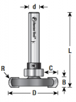 Amana 45678 1/4 Kerf 1-1/4 Round Upper Bb