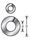 Amana 67082 3.2Mm Steel Split Lock Washer.