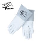 Revco 25G Grain Goatskin -- Long Cuff Tig Welding Gloves, Black Stallion