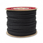 1/4" x 600' 3-Strand Polypropylene Rope Black