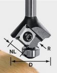 Festool 499808 Radius Router Bit for Edge Banding, 3mm Radius