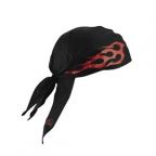 Revco Bc5D-Bk Bsx Black - Red Flame & Logo Firerag Fr Doo Rag, Black Stallion