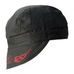 Revco Bc5W-Bk Bsx Black - Red Flame Logo Armorcap Welding Cap, Black Stallion