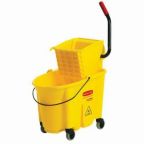 Rubbermaid, Wavebrake Side Press Combo, yellow, 35 quart, RUB758088,