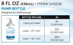 Unibor Gel Hand Sanitizer, 8 oz Pump Bottle