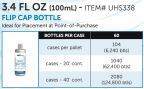 Unibor Gel Hand Sanitizer, 3.4oz Flip Cap Bottle