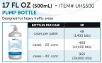 Unibor Gel Hand Sanitizer, 17 fl oz  (500mL) Pump Bottle