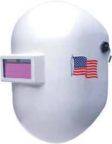 Fibre-Metal Pipeliner White Welding Helmet With 2" X 4" Fixed Shade 10 Fmbm10 Auto Darke