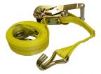 2 X 30 Hd Ratchet Strap Hd W/ Hooks-3300 Lbs. Yellow