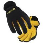 Revco 15Fh-Blk Fuzzyhand Polar Fleece/Grain Pigskin Insulated Driver'S Style Gloves, Black Stallion