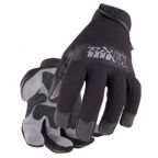 Revco 19Fx-Blk Flexhand Gray Synthetic Reinforced Black Back Ergonomic Gloves, Black Stallion