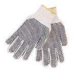 Revco 2118 Cotton/Poly -- Gripping Dots String Knit Industrial Gloves, Black Stallion