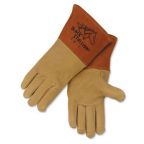 Revco 26 Light Grain Pigskin -- Long Cuff Mig Welding Gloves, Black Stallion