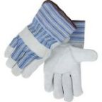 Revco 5Ab Sel Shlder Split Cowhide--Strap Back Standard Leather Palm Work Gloves, Black Stallion