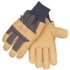 Revco 6Lpk Grain Pigskin Impactnylon Multiblend Insulated Leather Palm Work Gloves, Black Stallion