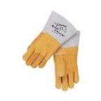 Revco 950 Reversed Grain/Split Elkskin, Wool Lined Premium Welding Gloves, Black Stallion