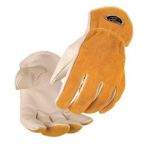 Revco 97K Grain/Split Cowhide -- Kevlar&reg Sewn Driver'S Style Gloves, Black Stallion