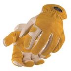 Revco 97Sw Grain/Split Cowhide -- Kevlar&reg Sewn Driver'S Style Gloves, Black Stallion