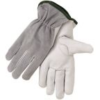 Revco 9Gb Grain Goatskin Palm/Cowsplit Back Driver'S Style Gloves, Black Stallion