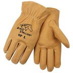 Revco 9P Grain Pigskin -- Elastic Wrist Driver'S Style Gloves, Black Stallion