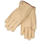 Revco 9Pb Grain Pigskin -- Elastic Wrist Economy Driver'S Style Gloves, Black Stallion