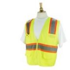 Revco Svy220 Mesh Shldrs/Solid Bottom Safety Vest W/Reflectives, Black Stallion