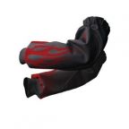 Revco Bx9-19S-Bk Bsx Black With Black - Red Flames Xtenders Reinforced Fr Sleeves, Black Stallion