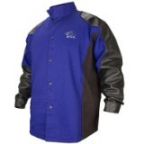 Revco Bxrb9C/Ps Bsx Blue Flames Fr Jacket 9 Oz. Fr - W/Pig Grain Sleeve, Black Stallion