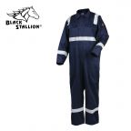 Revco Cf2216-St Truguard 300 Hi-Vis Flame-Resistant Cotton Coveralls, Black Stallion