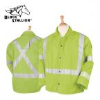 Revco Jf1012-Lm Truguard 200 Fr Cotton 30" Hi-Vis Welding Jacket, Black Stallion