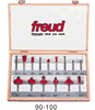 Freud 1/4" Sh. 15 Pcs. Advanced Router Bit Set 90-100