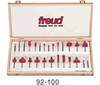 Freud 1/4" Sh. 26 Pcs. Artisan Router Bit Set 92-100