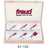 Freud 1/2" Sh. 6 Pcs. Straight Bit Set 91-102