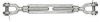 Chicago Hardware 03055 7 Drop Forged Turnbuckle Jaw & Jaw Galvanized 1/4" X 4"